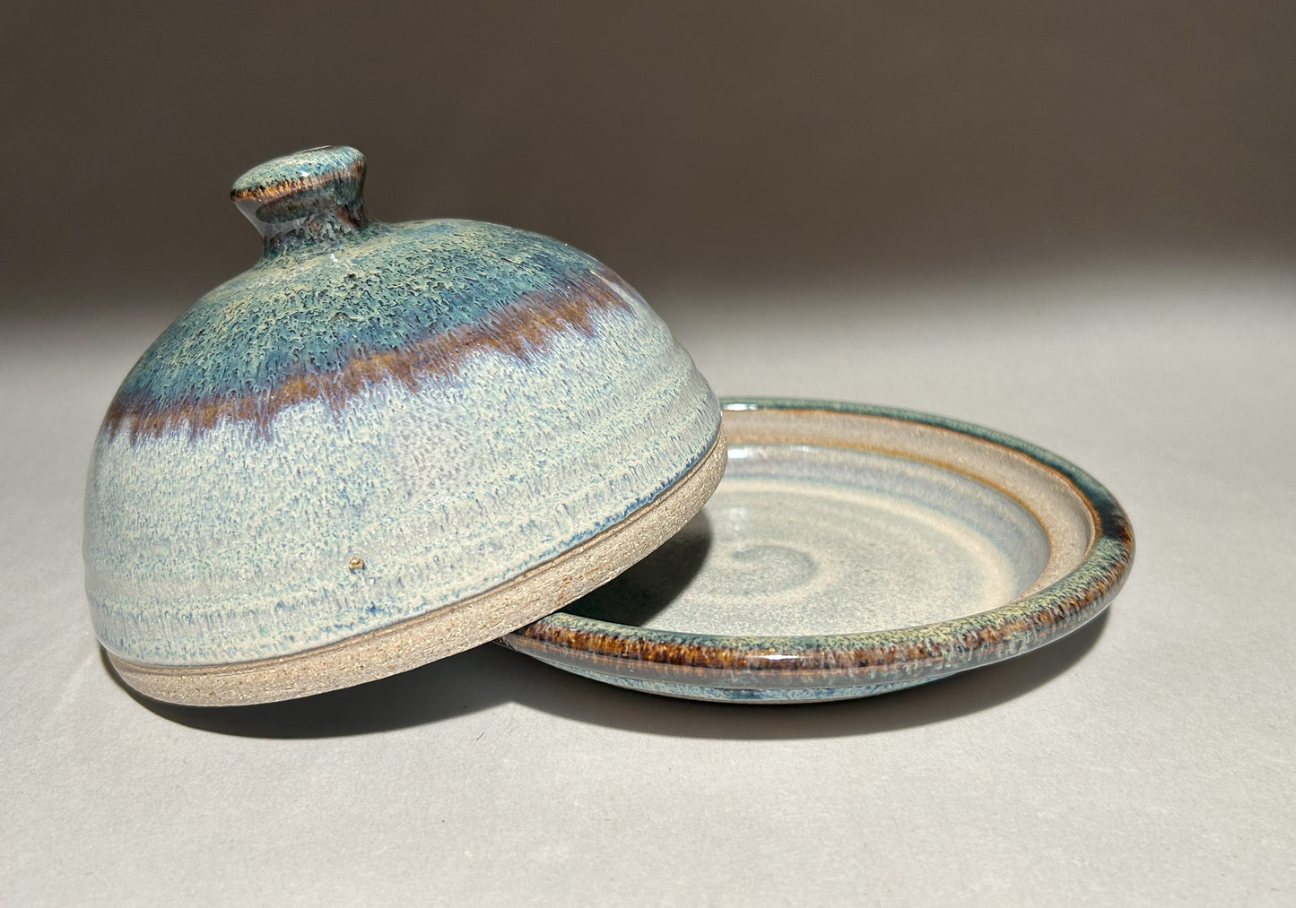 Pottery Butter Dish - Domed Lid