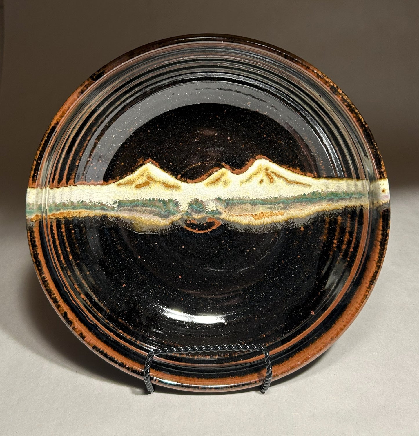 Pottery Serving Bowl - Midnight Mountain Glaze - Serving Bowl - Central Oregon