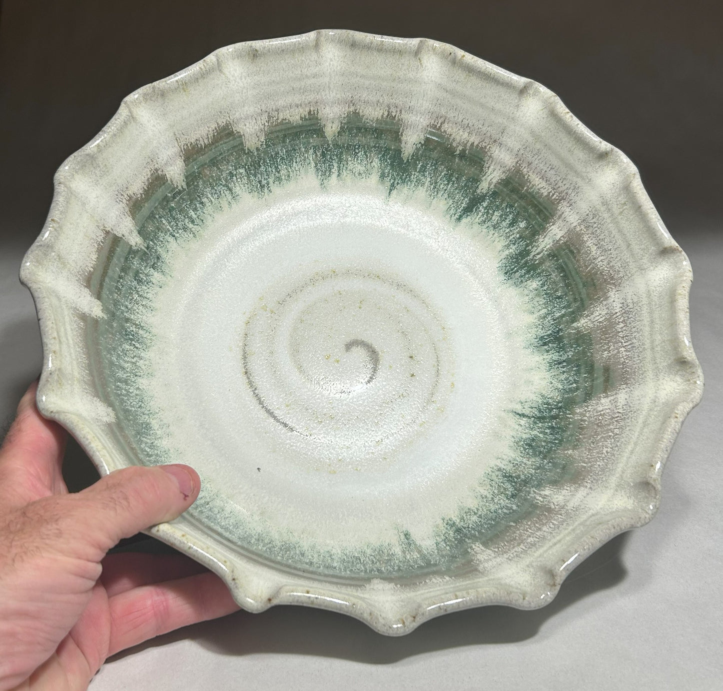 Handmade Pottery Bowl - Fluted Edge - Made in Sisters, Oregon