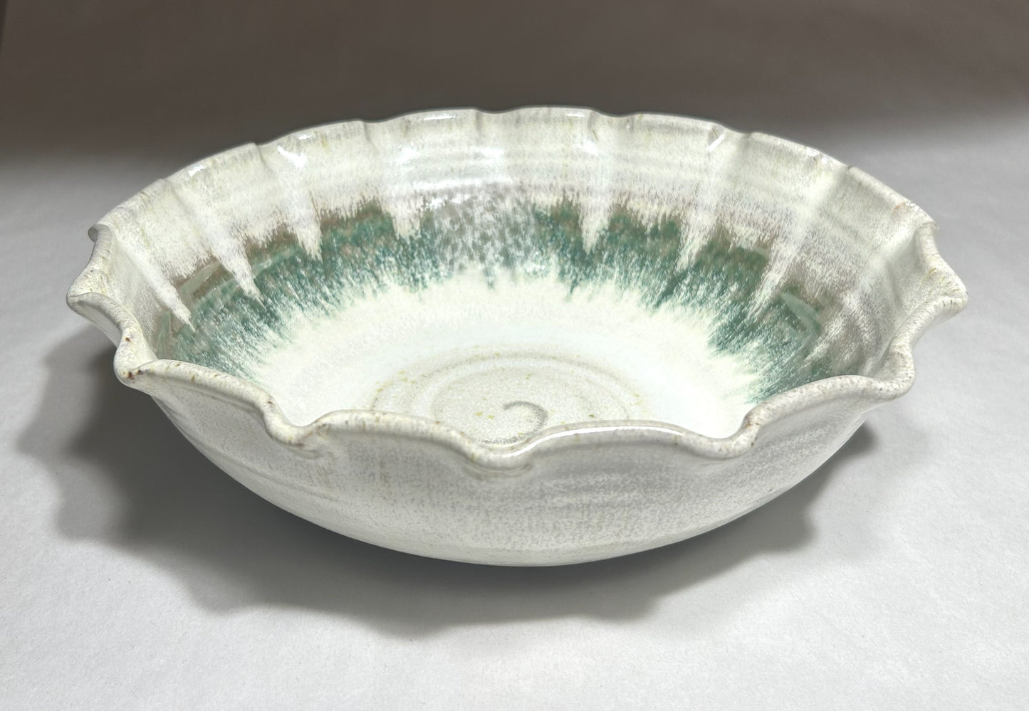 Handmade Pottery Bowl - Fluted Edge - Made in Sisters, Oregon