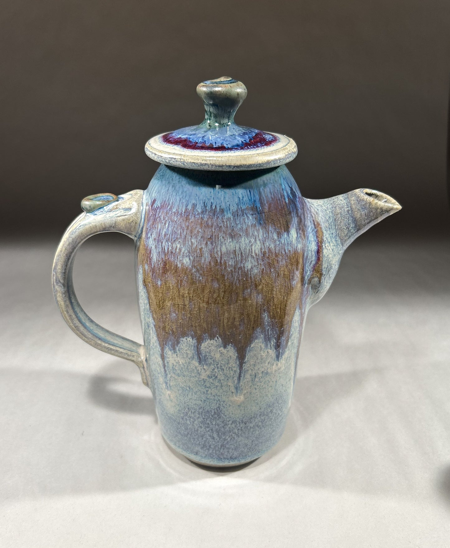 Pottery Teapot - Electric Blue Glaze - Ceramic