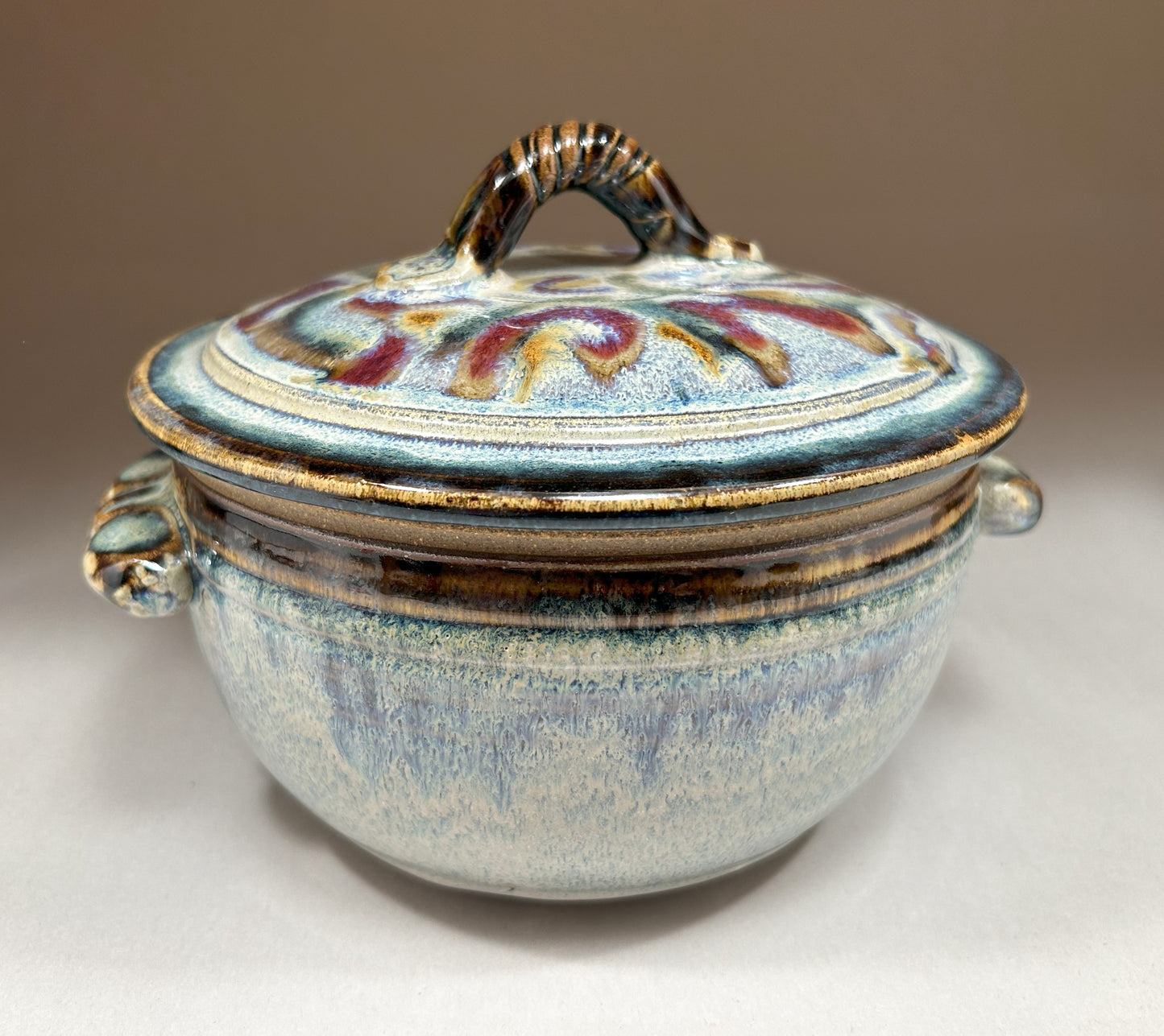 Handmade Pottery Casserole with lid