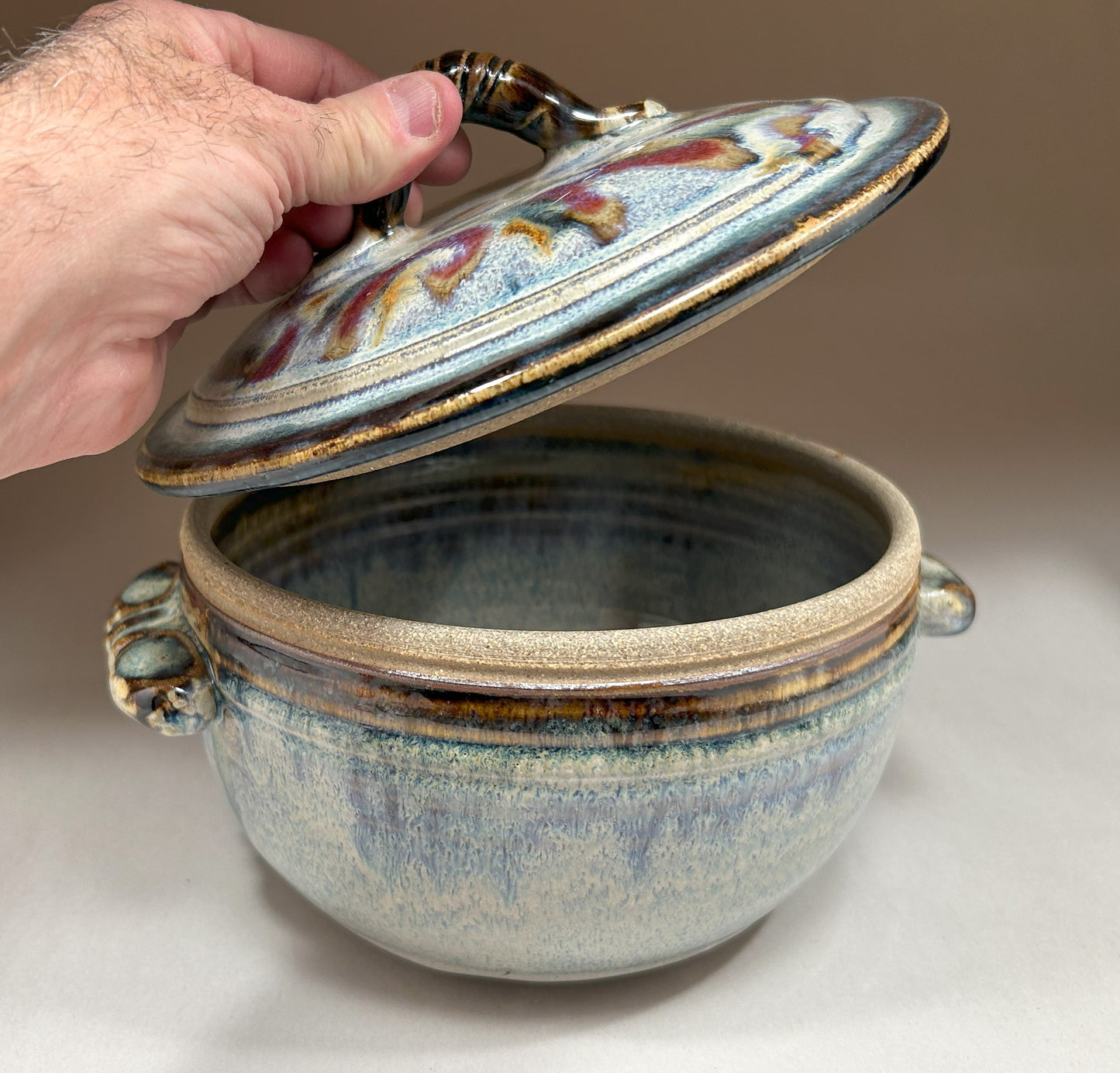 Handmade Pottery Casserole with lid