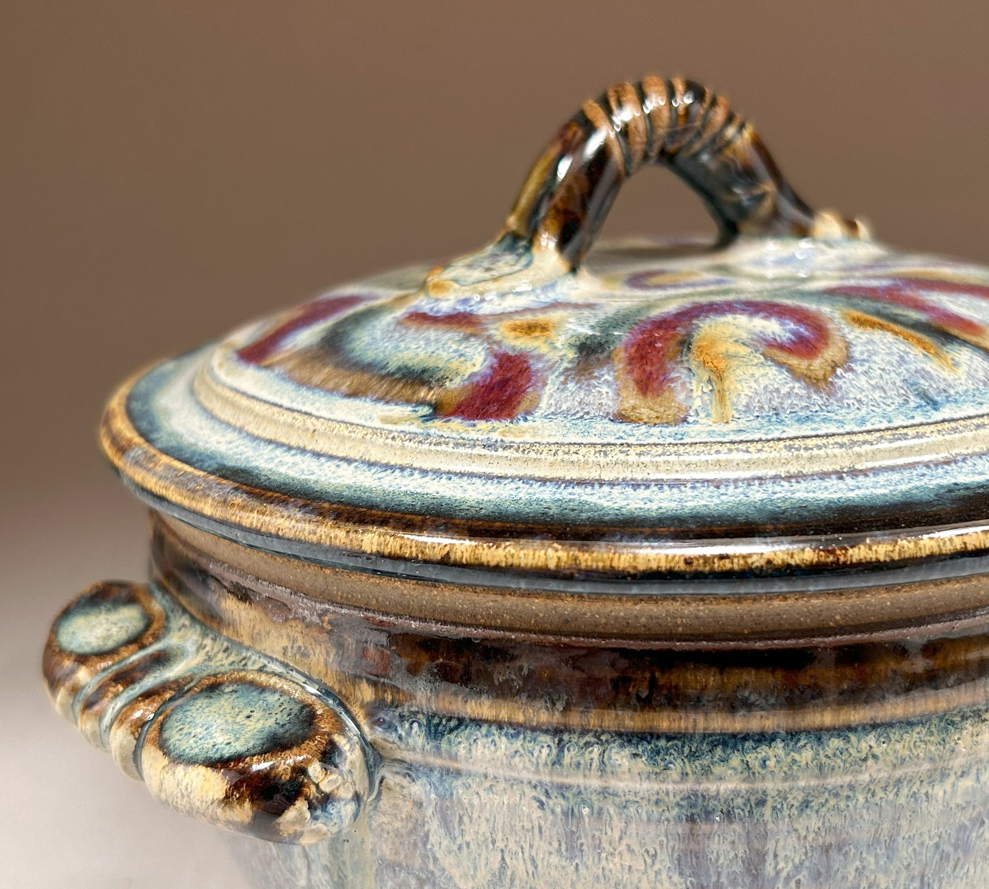 Handmade Pottery Casserole with lid