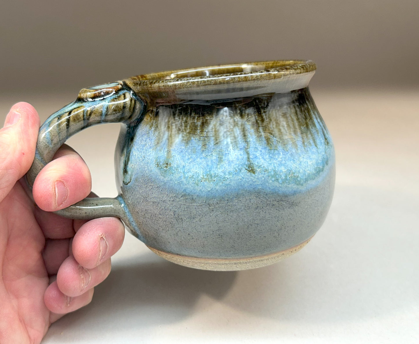 Handmade Pottery Mug with Ash Glaze – Rustic and Unique