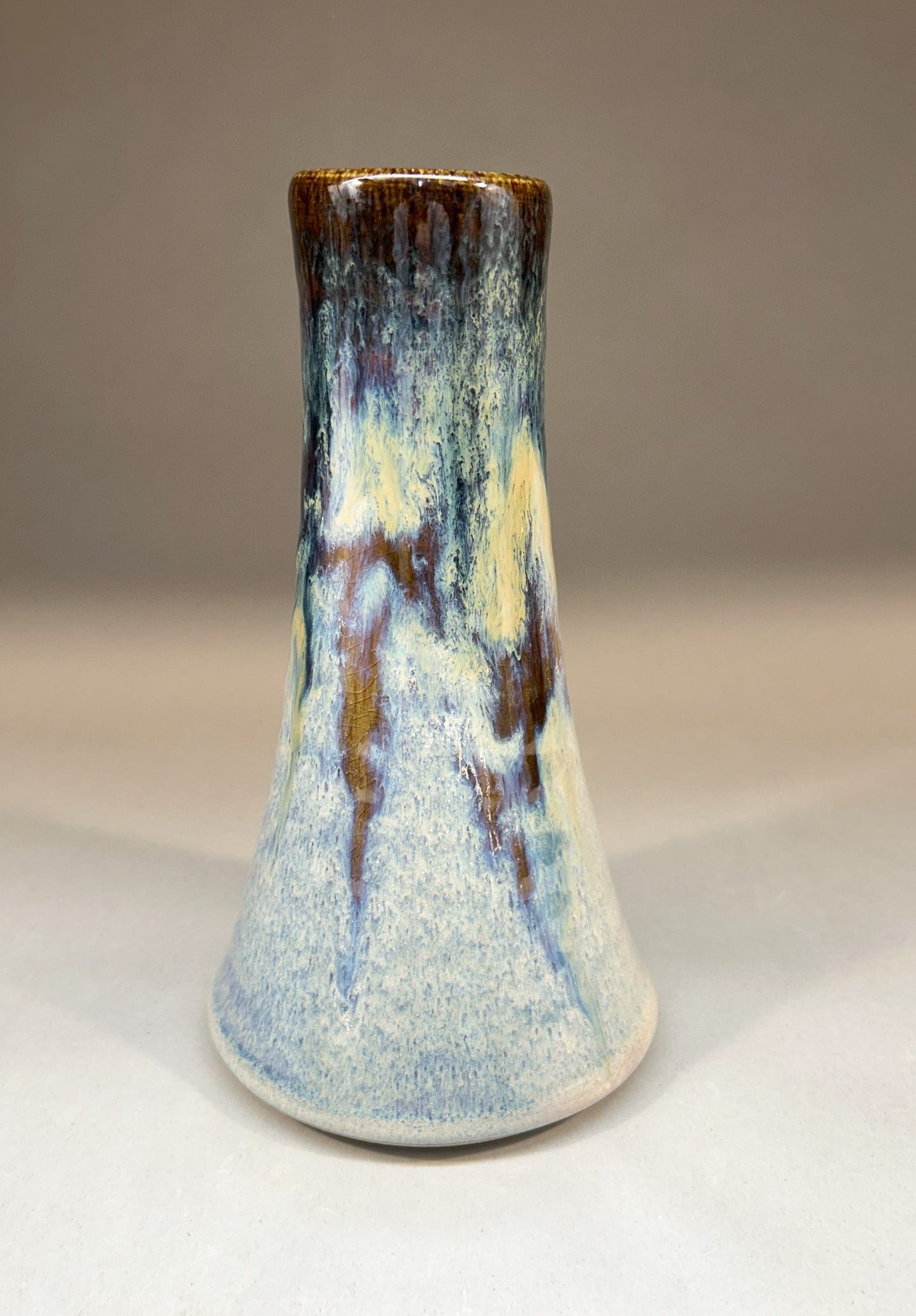 Handmade Pottery Vase with Everything glaze