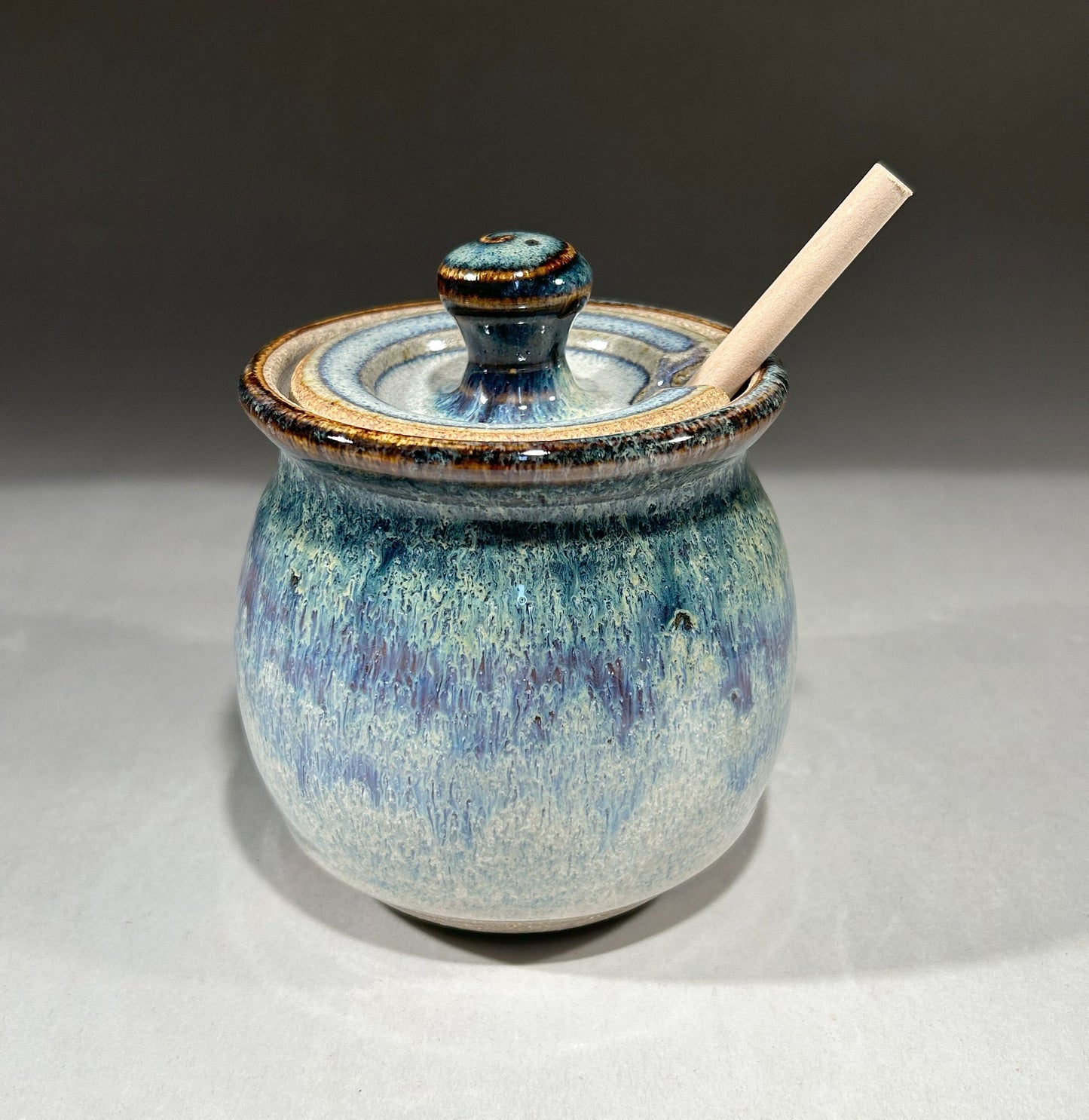 Handmade Pottery Honey Pot: Rustic Elegance for Your Kitchen