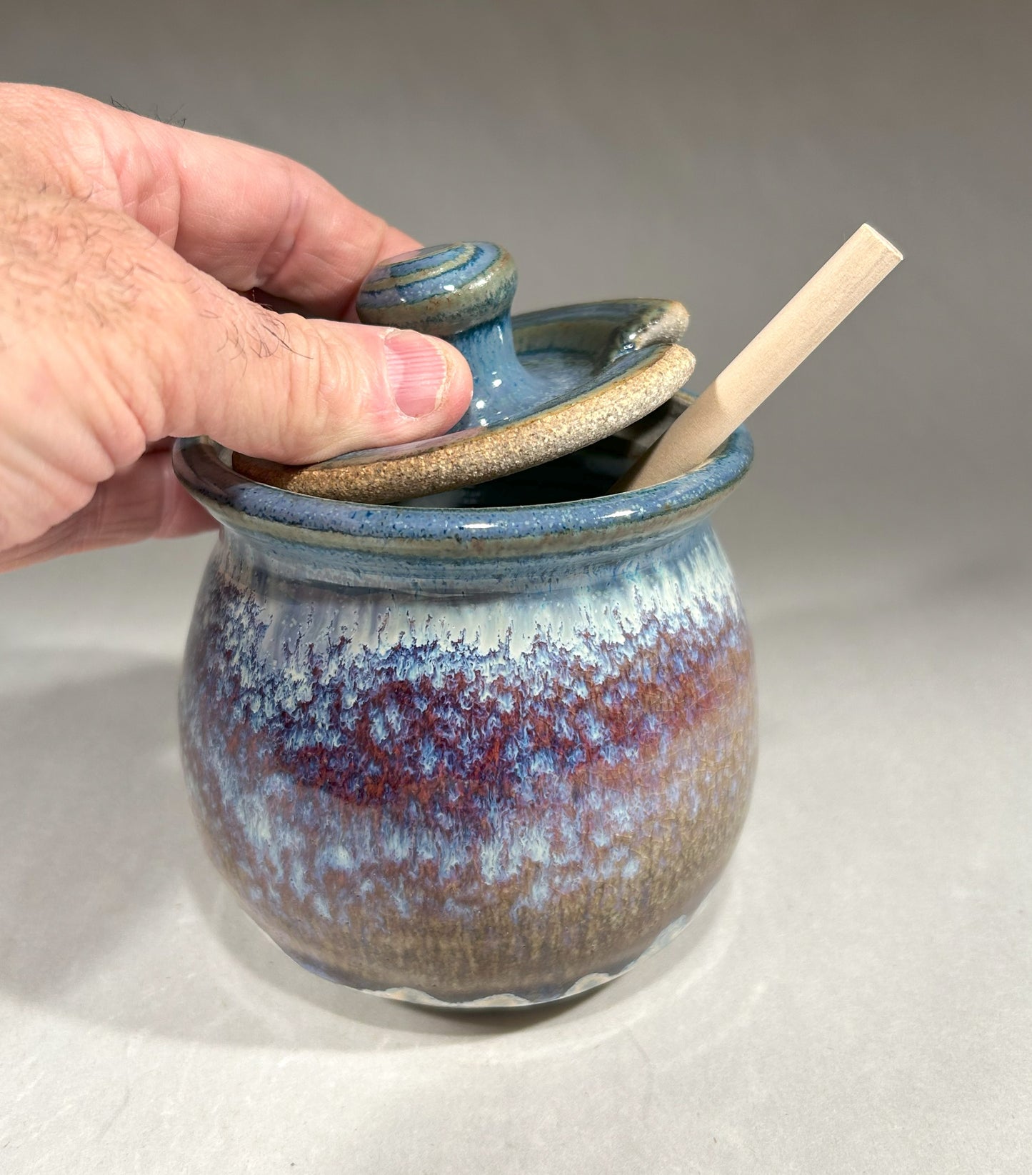 Handmade Pottery Honey Pot - Perfect for your farm raised honey