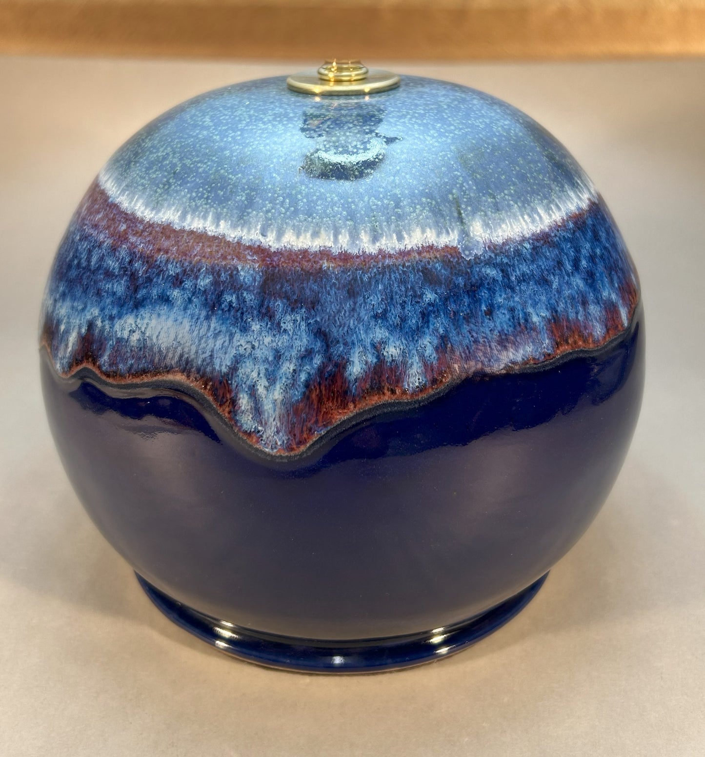 Handmade Pottery with Cobalt Blue Glaze - Handmade finial