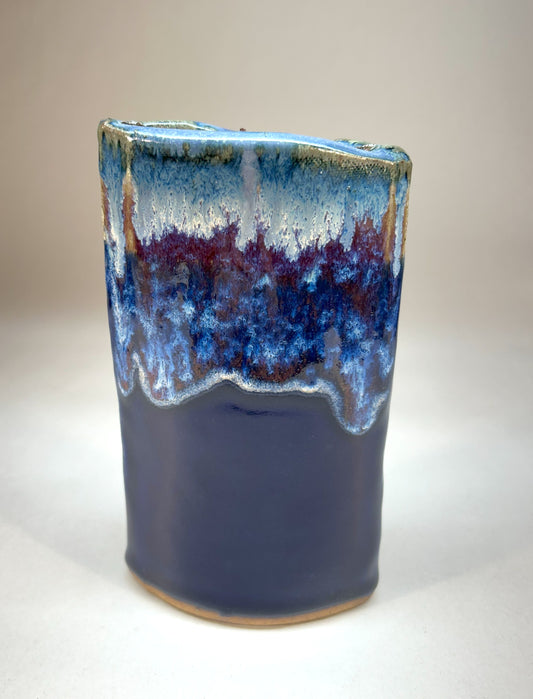 Hand Built Pottery Vase with Cobalt Blue Glaze – Perfect for Any Space