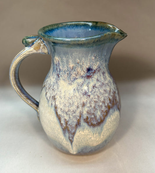 Medium Handmade Pottery Pitcher – Artisan Stoneware Pouring Vessel