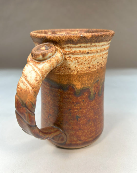 Handmade Pottery Mug with Shaner Red Glaze – Ceramic Coffee Mug