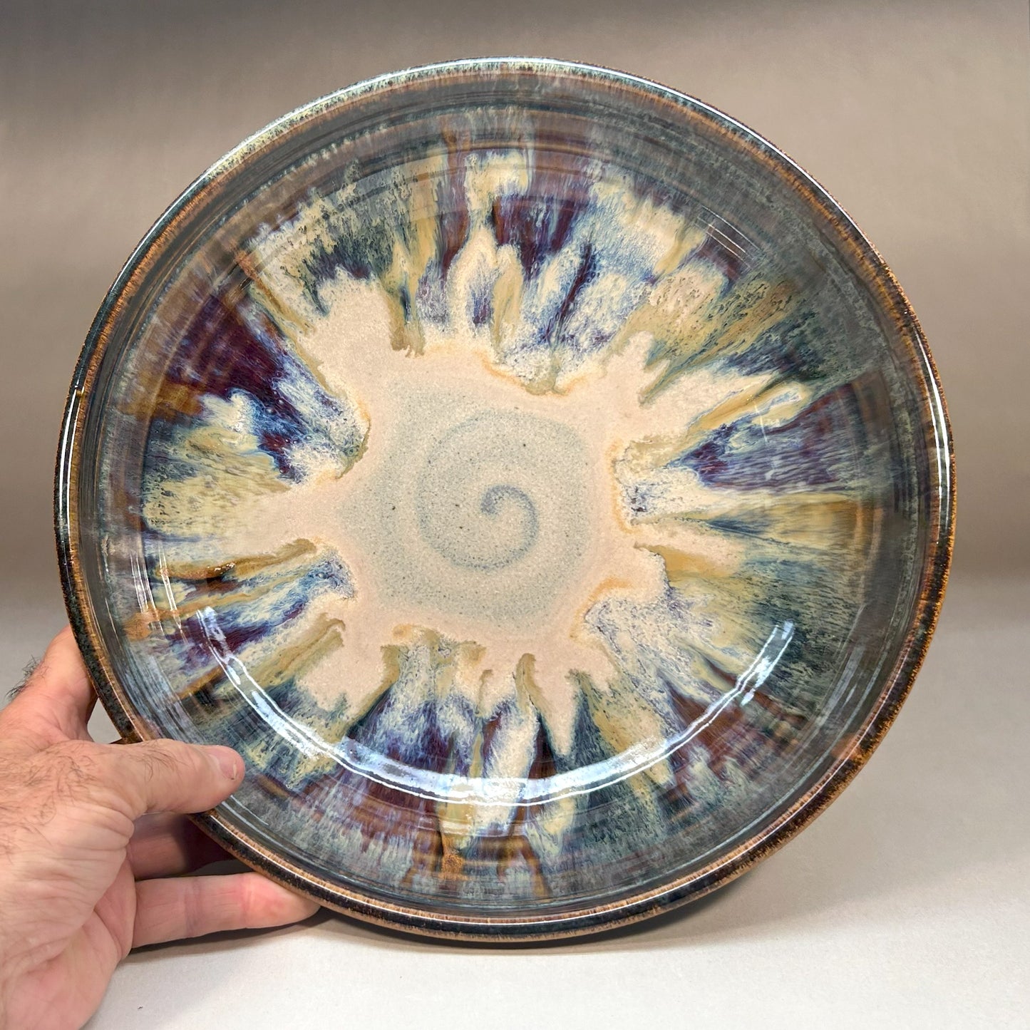 Handmade Pottery Serving Bowl – Elegant and Unique