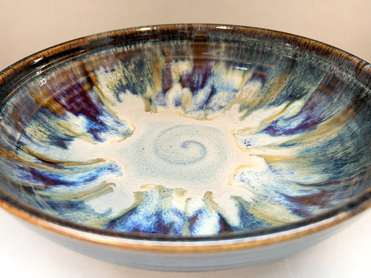 Handmade Pottery Serving Bowl – Elegant and Unique