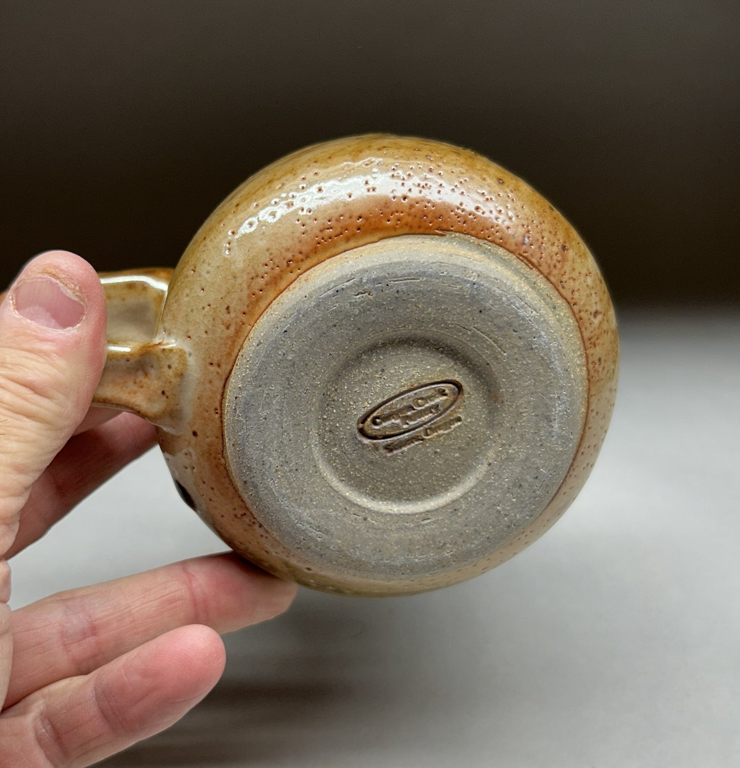 Handmade Pottery Mug - Shino & Ash Glaze