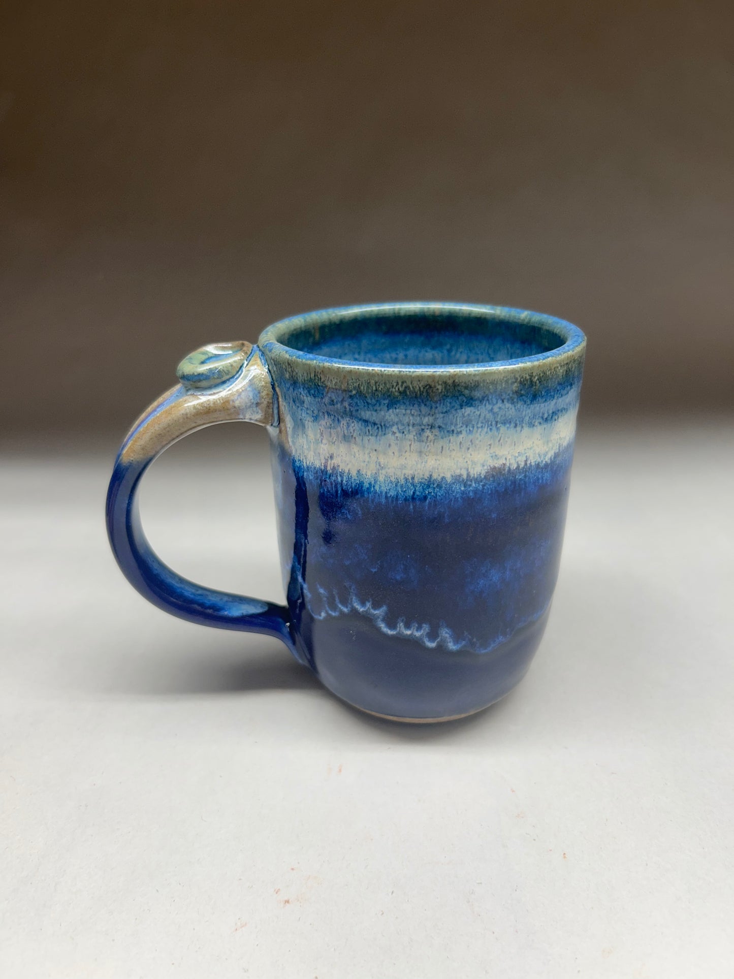 Handmade Pottery Mug with Cobalt Blue Glaze - Made in Oregon