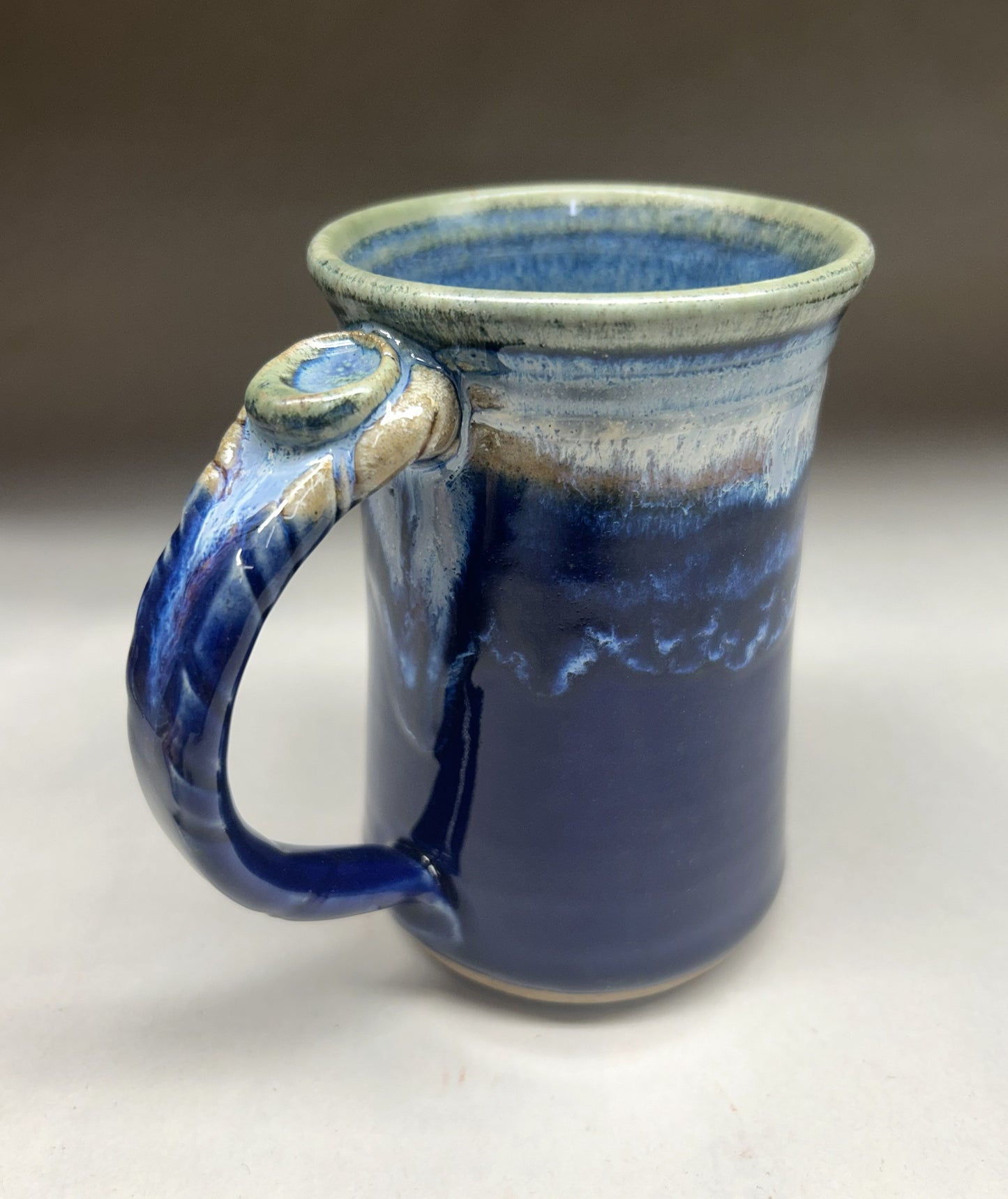Handmade Pottery Mug with Cobalt Blue Glaze