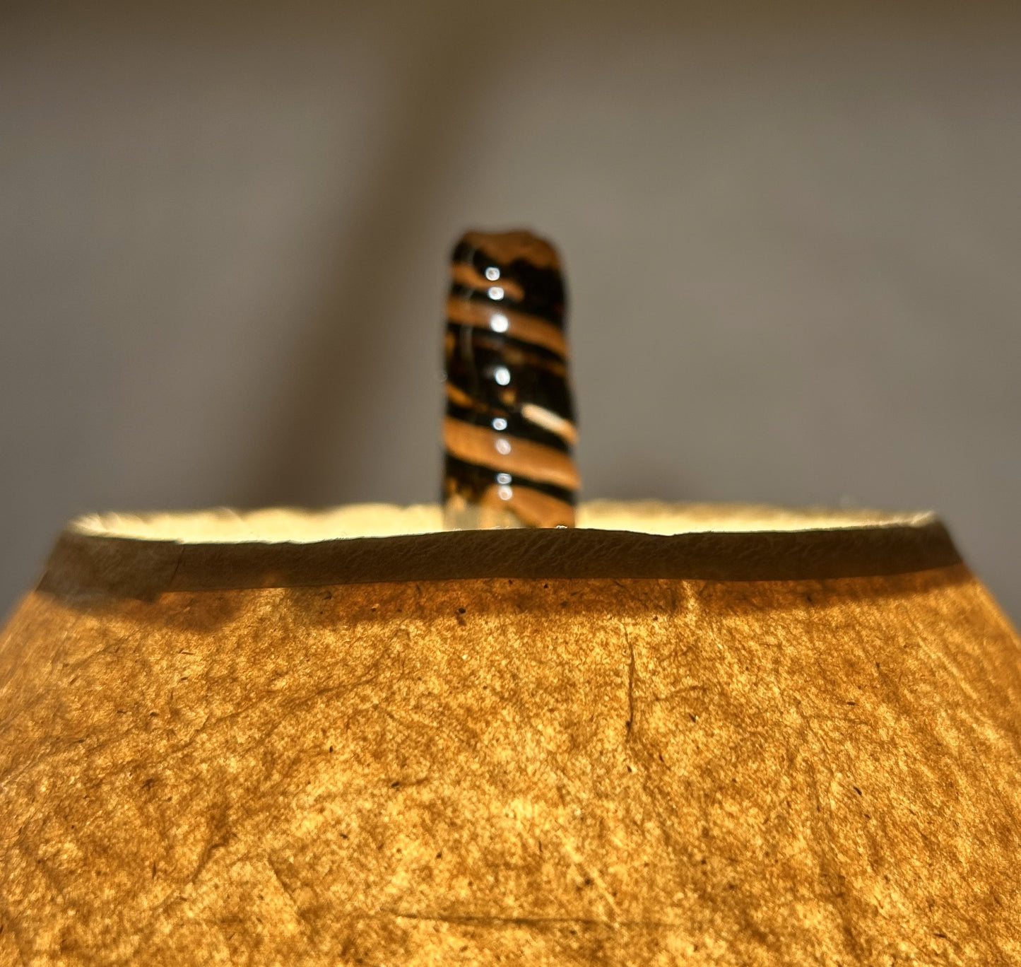 Handmade Pottery Lamp with Midnight Mountain Glaze