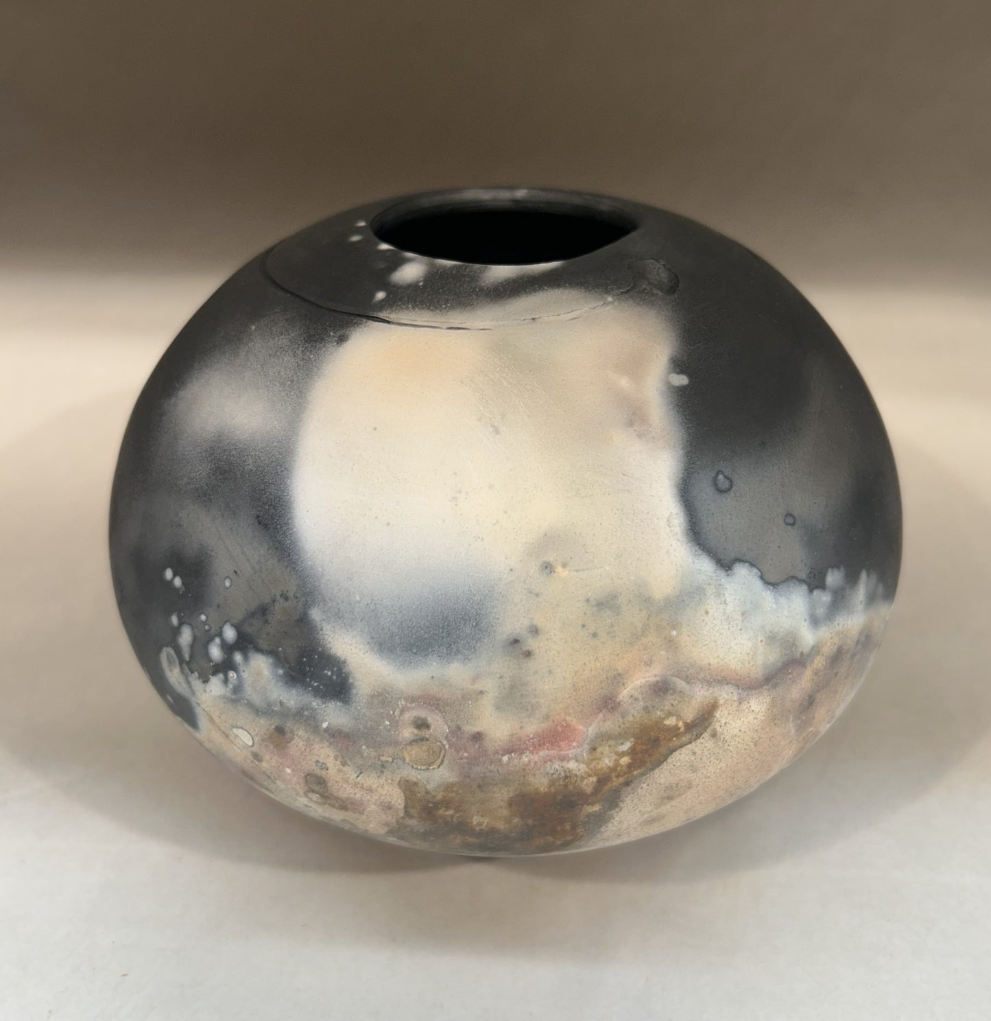 Pit-Fired Pottery Vase — Organic, Earth-Crafted Art