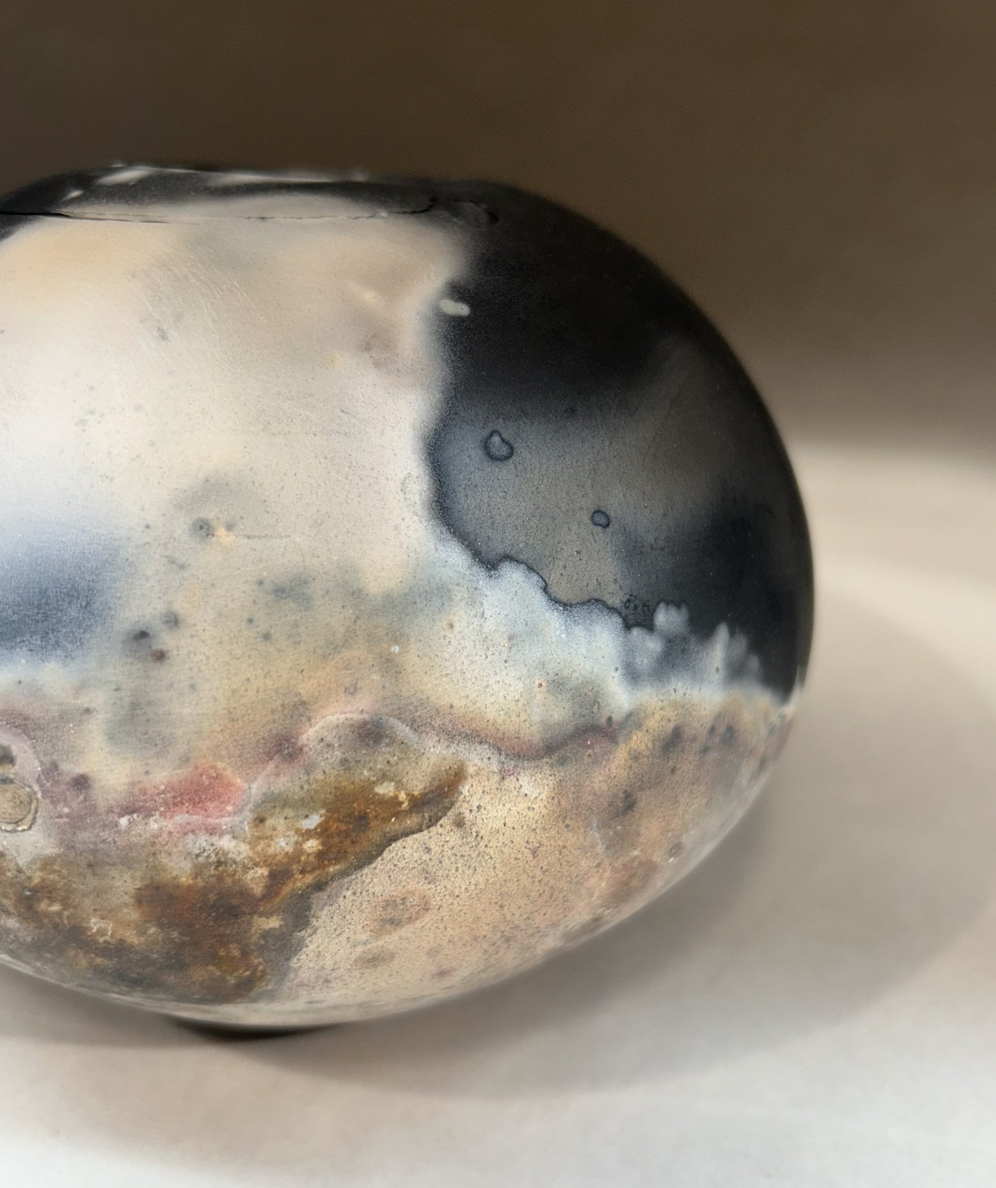 Pit-Fired Pottery Vase — Organic, Earth-Crafted Art