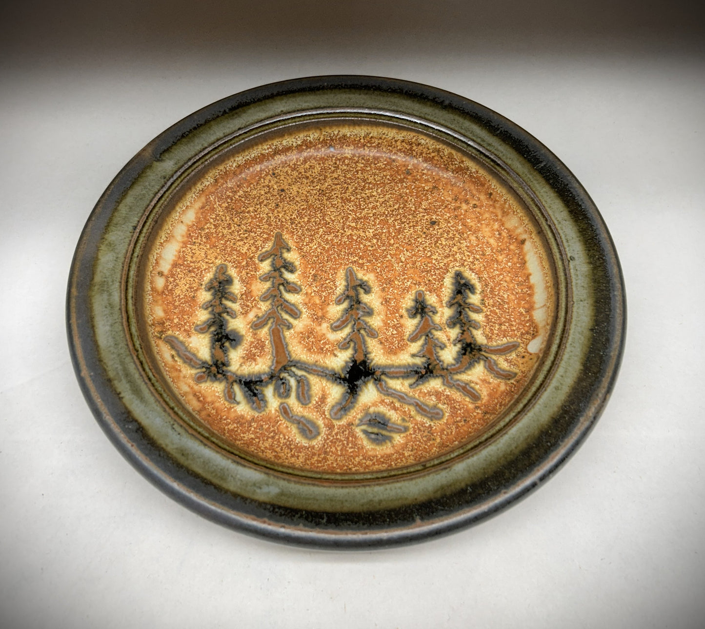 Handmade Pottery Dessert Plate – Lodge Pole Tree Glaze