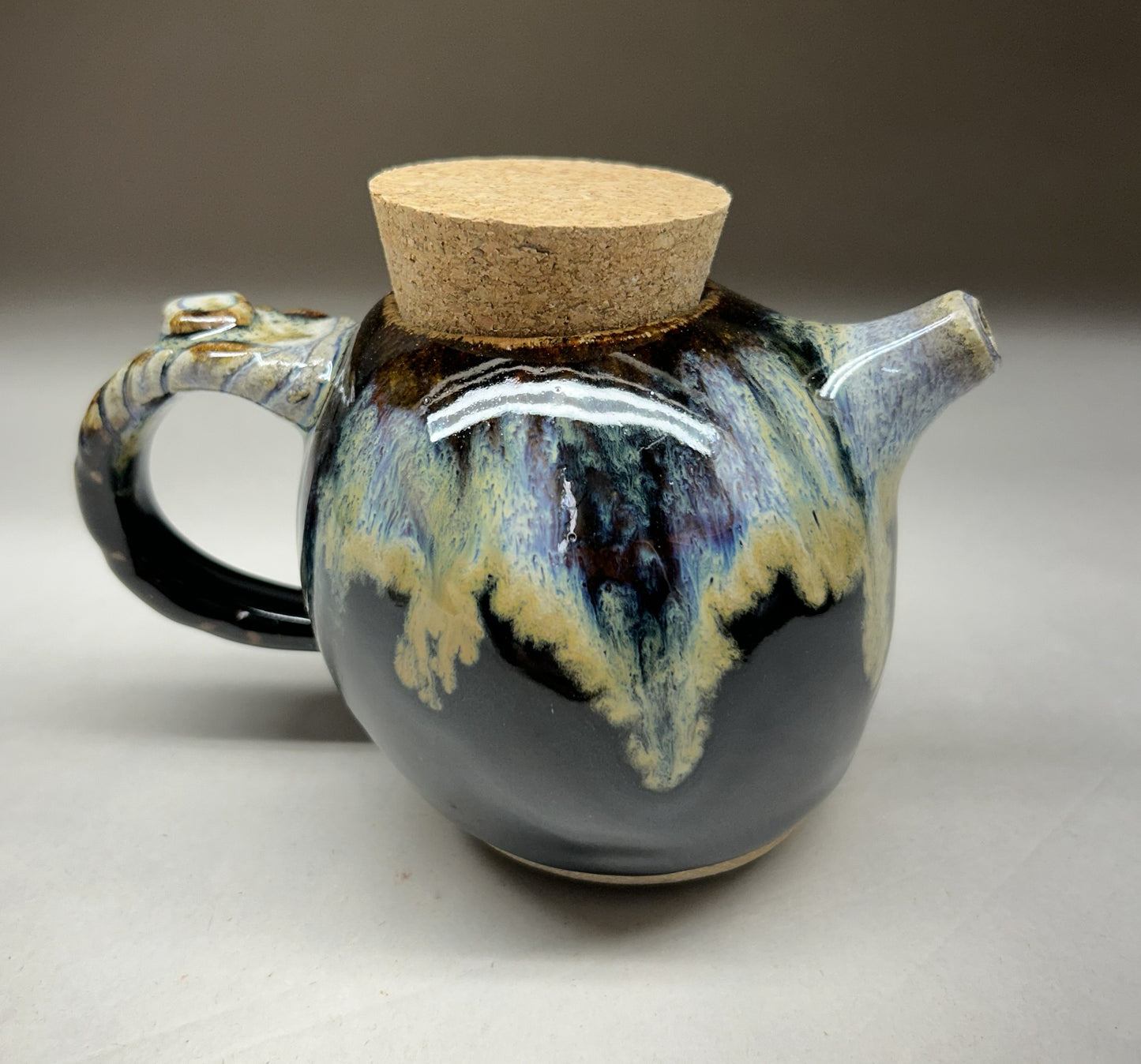 Handmade Pottery Oil Dispenser – Perfect for Soy Sauce, Vinegar, Olive Oil & Maple Syrup