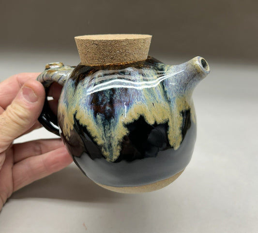 Handmade Pottery Oil Dispenser – Perfect for Soy Sauce, Vinegar, Olive Oil & Maple Syrup