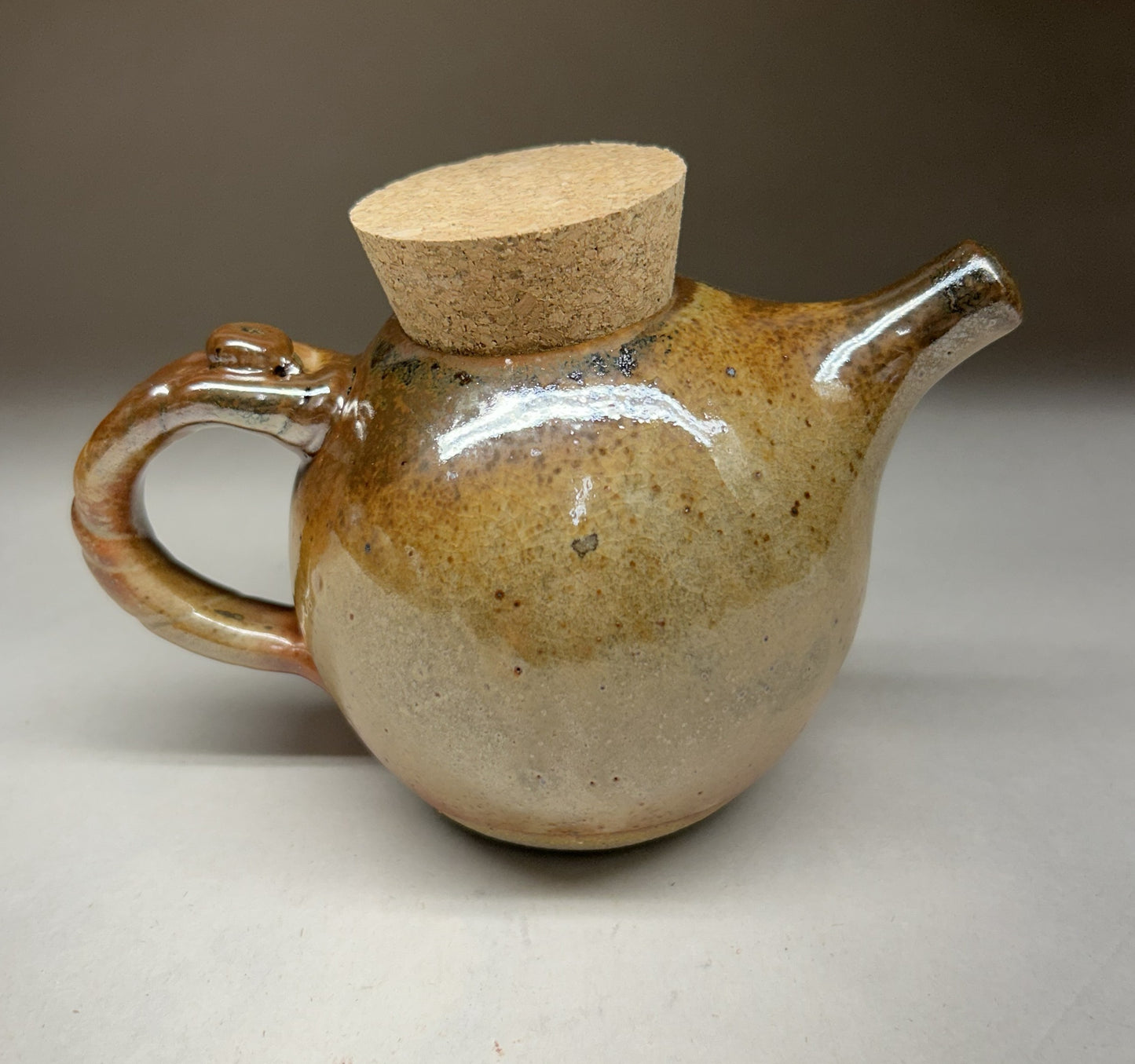 Handmade Pottery Oil Dispenser – Perfect for Soy Sauce, Vinegar, Olive Oil & Maple Syrup