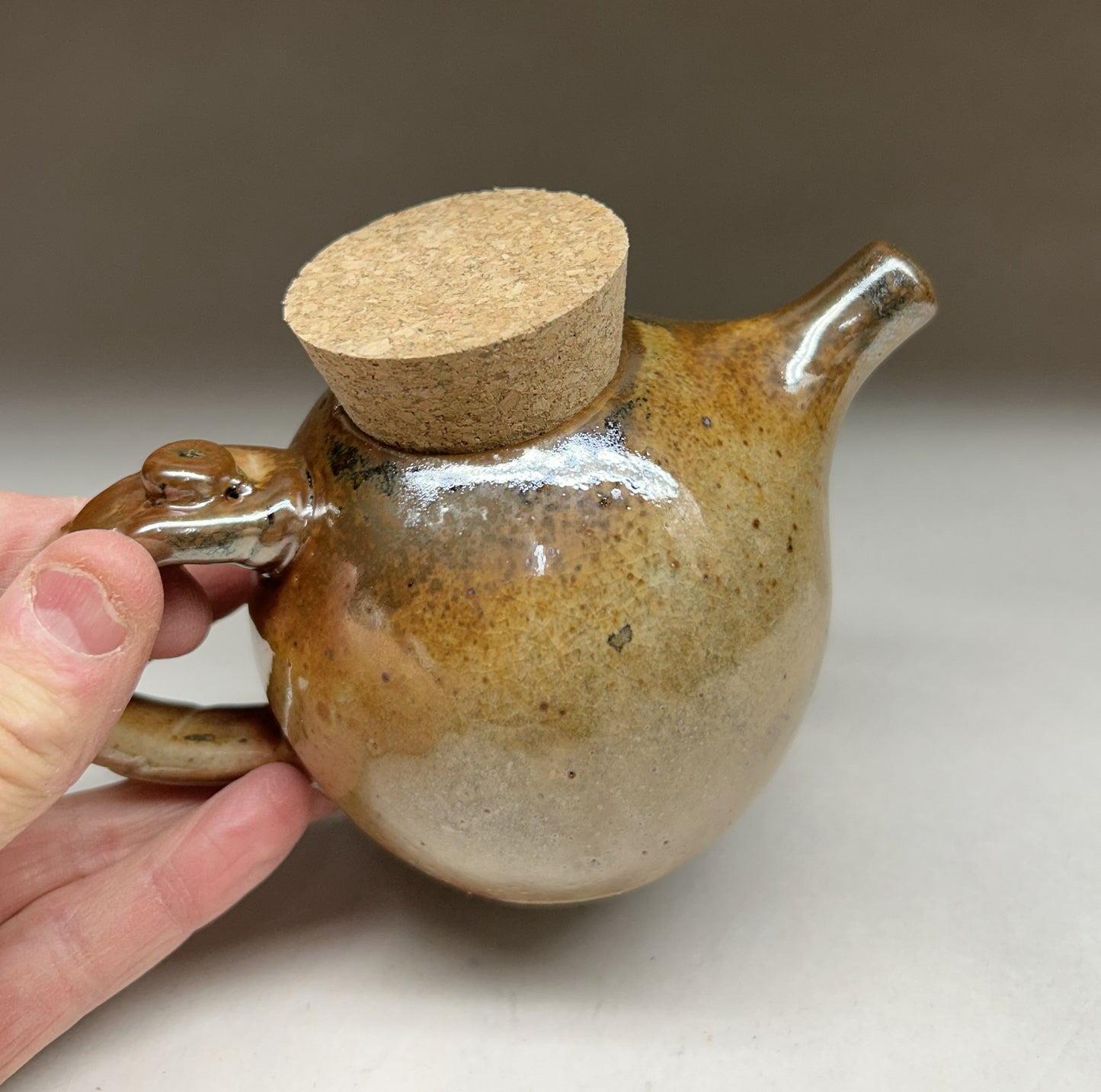 Handmade Pottery Oil Dispenser – Perfect for Soy Sauce, Vinegar, Olive Oil & Maple Syrup