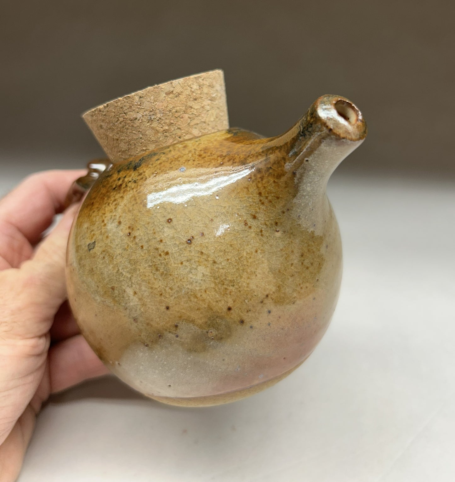 Handmade Pottery Oil Dispenser – Perfect for Soy Sauce, Vinegar, Olive Oil & Maple Syrup