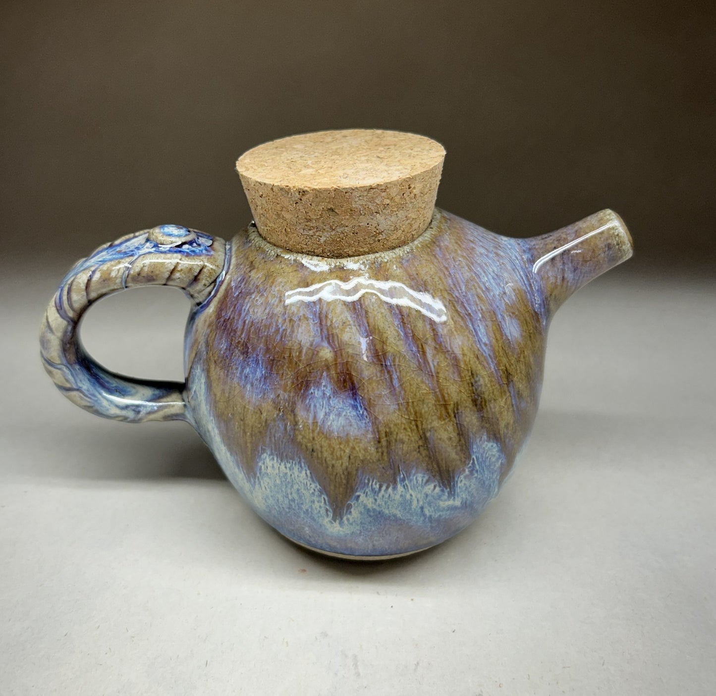 Handmade Pottery Oil Dispenser – Perfect for Soy Sauce, Vinegar, Olive Oil & Maple Syrup