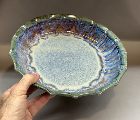 Handmade Pottery Pie Plate – Perfect for Baking Serving