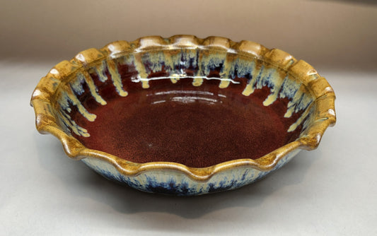 Handmade Pottery Pie Plate – Perfect for Baking Serving