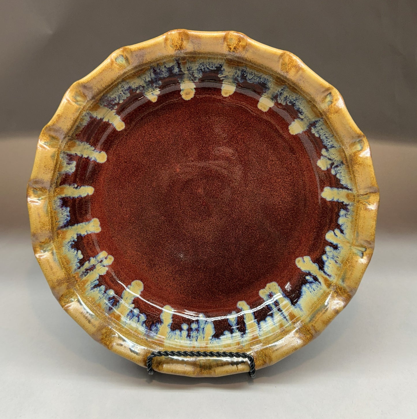 Handmade Pottery Pie Plate – Perfect for Baking Serving