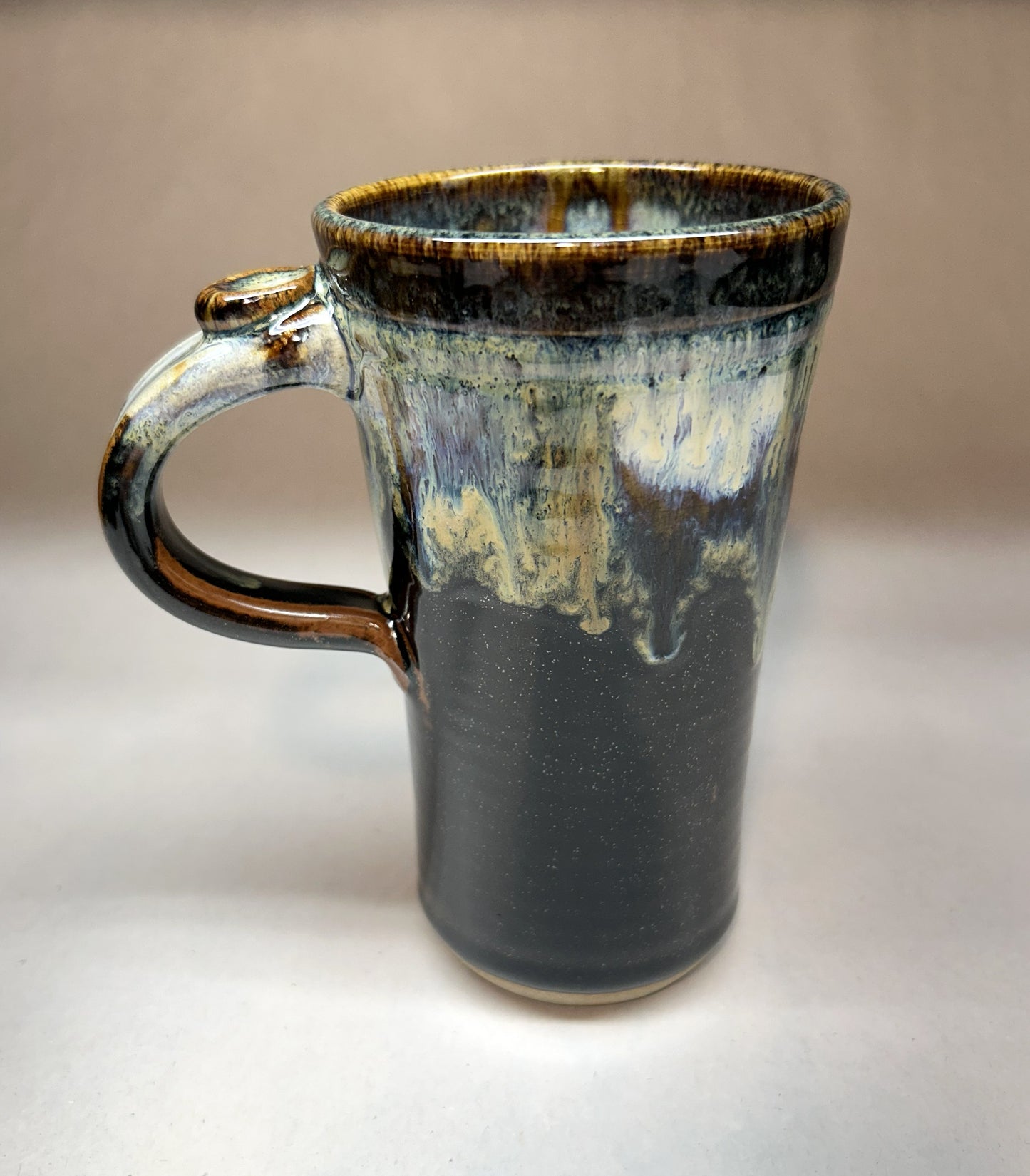 Handmade Pottery Car Mug – Cup Holder Friendly Travel Mug