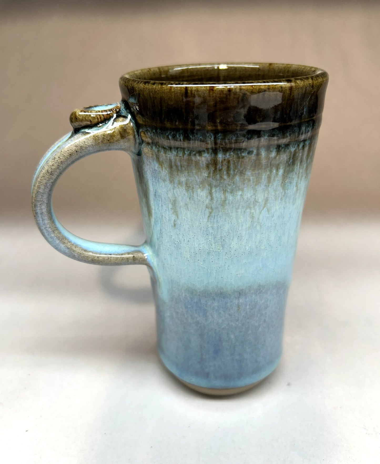 Handmade Pottery Car Mug – Cup Holder Friendly Travel Mug