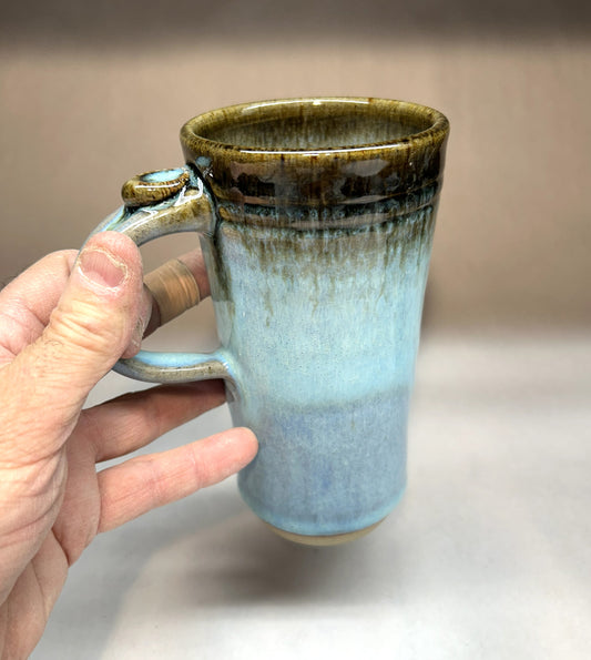Handmade Pottery Car Mug – Cup Holder Friendly Travel Mug