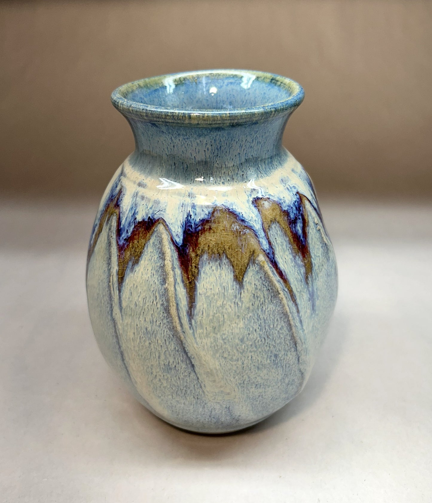 Faceted Handmade Pottery Vase