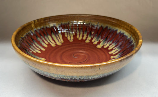 Handcrafted Copper Red Pottery Bowl – Perfect for Serving & Entertaining
