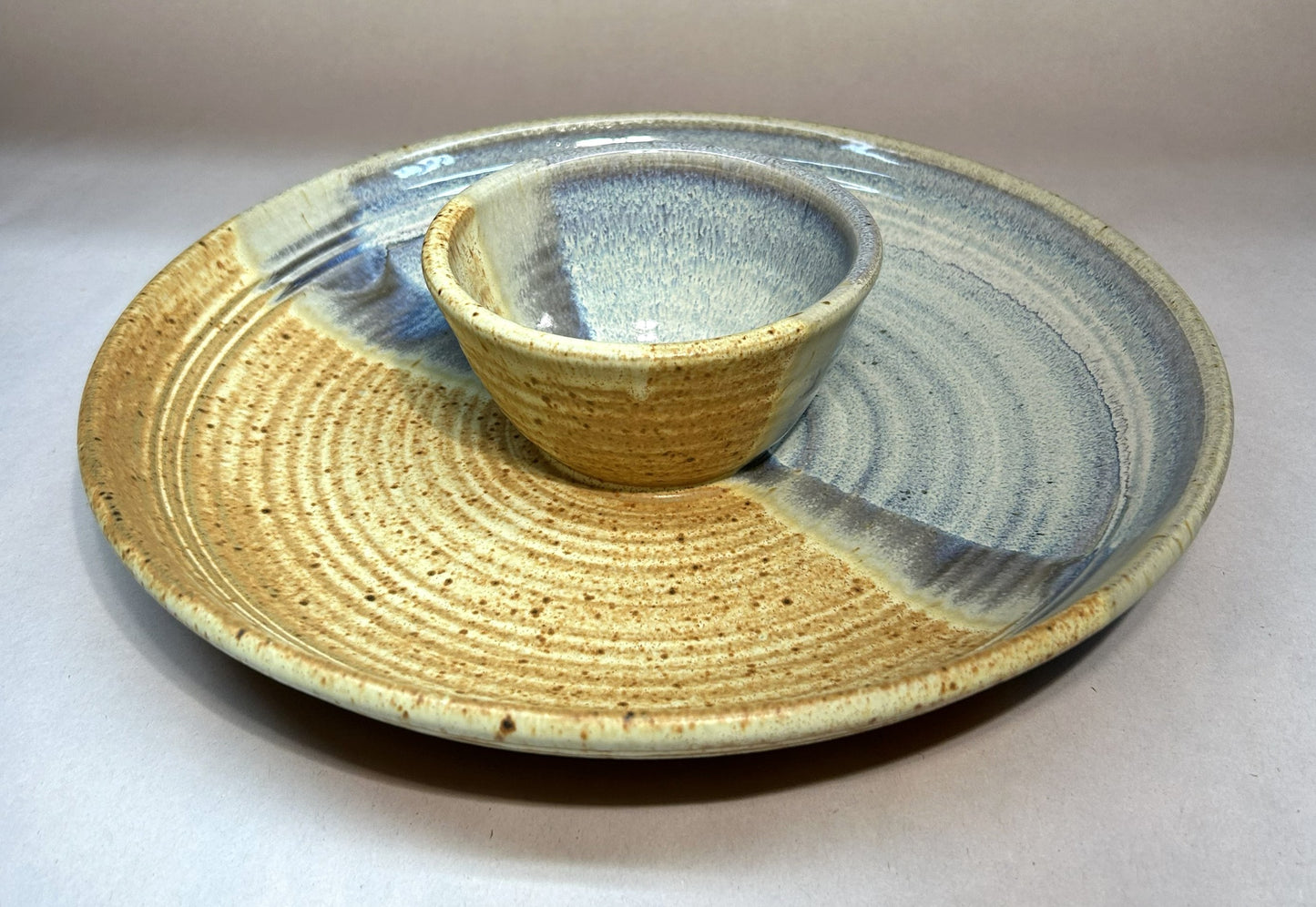 Handcrafted Pottery Chip and Dip - The perfect Party Platter
