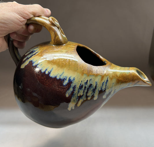 Handmade Pottery Water Pitcher - Copper Red Glaze