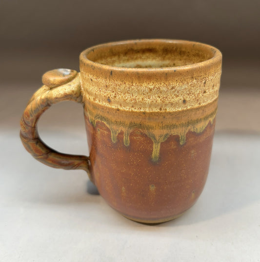 Handmade Pottery Coffee Mug - Shanner red Glaze