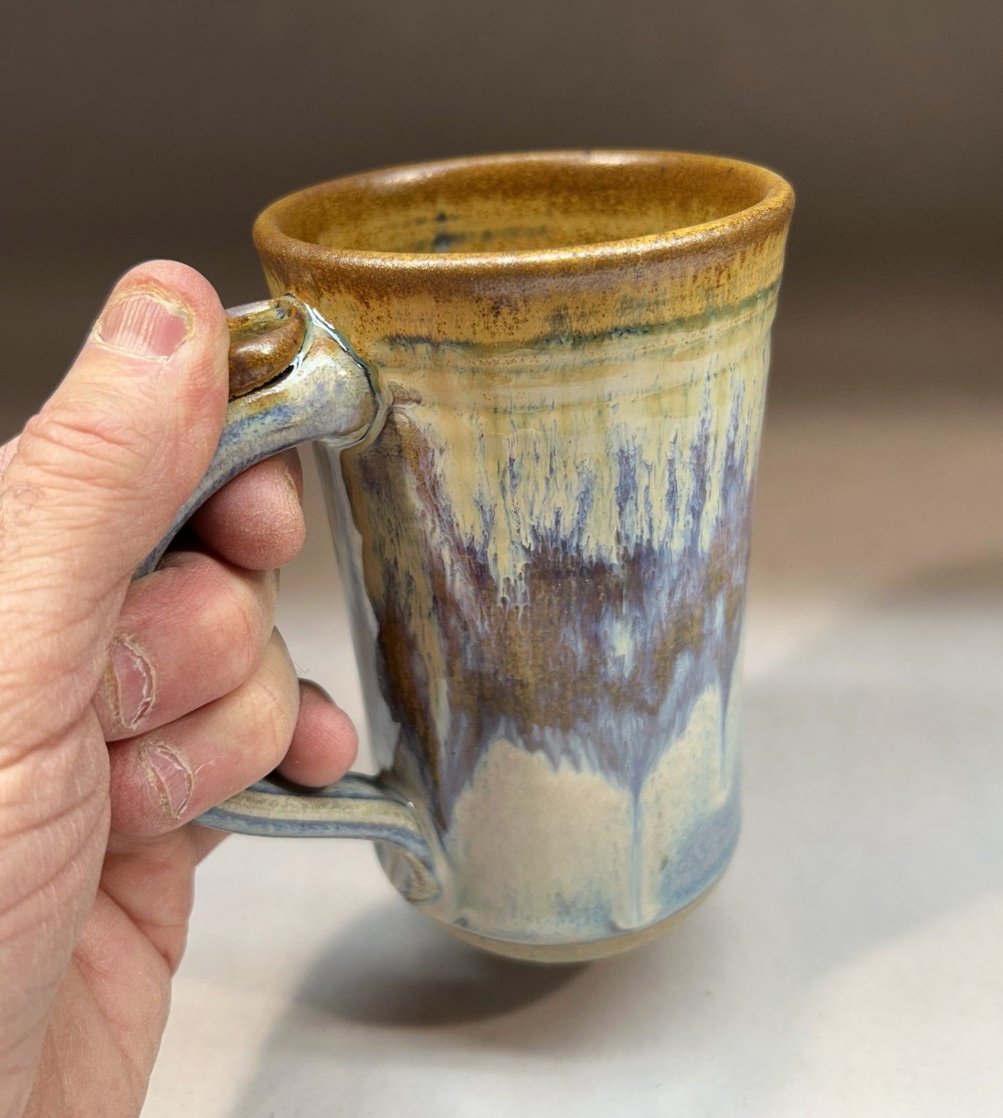Tall Pottery Coffee mug - Stoneware mug