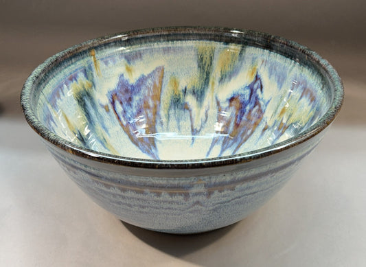 Handmade Pottery Mixing & Serving Bowl with Everything Glaze