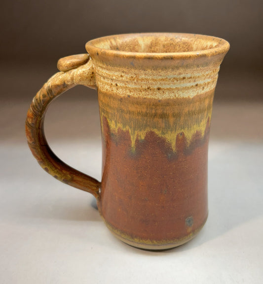 Handmade Pottery Mug with Shanner red Glaze - 20oz