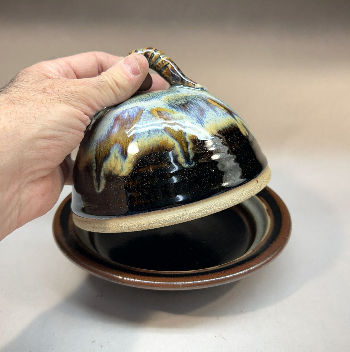Handmade Pottery Butter Dish with domed lid - Kitchen Ware - Serving Ware
