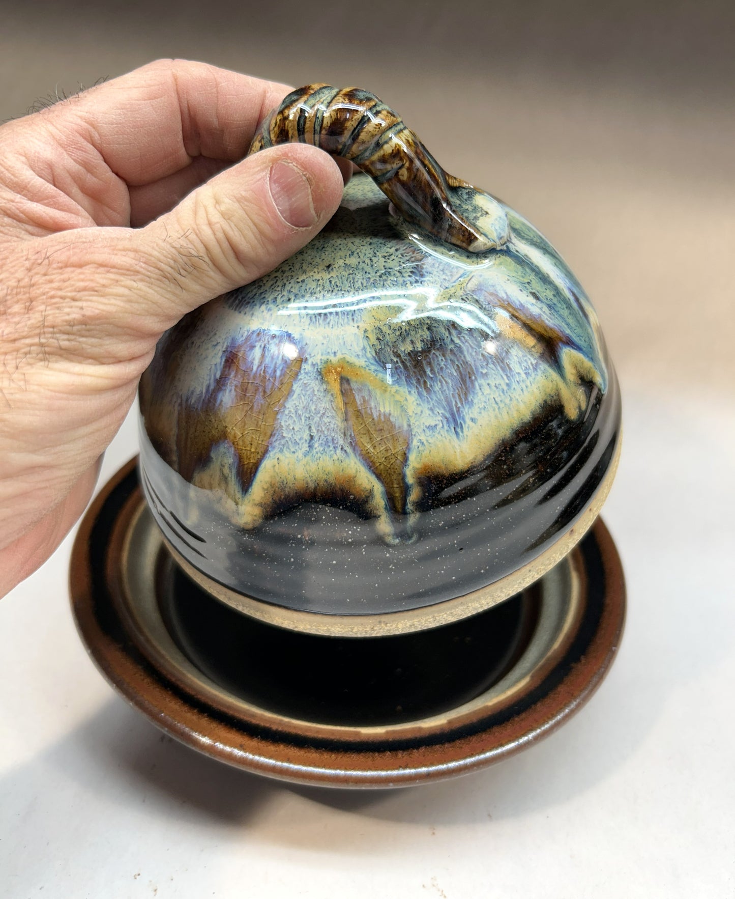 Handmade Pottery Butter Dish with domed lid - Kitchen Ware - Serving Ware