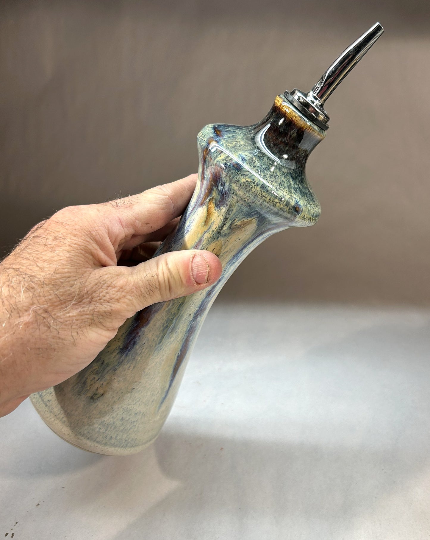 Handmade Pottery Oil Dispenser – Cooking Accessories