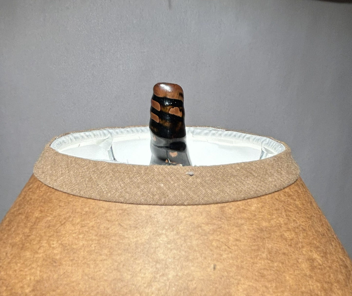 Handmade Pottery Lamp with Natural Ash Glaze – Unique Ceramic Lighting for Home Décor