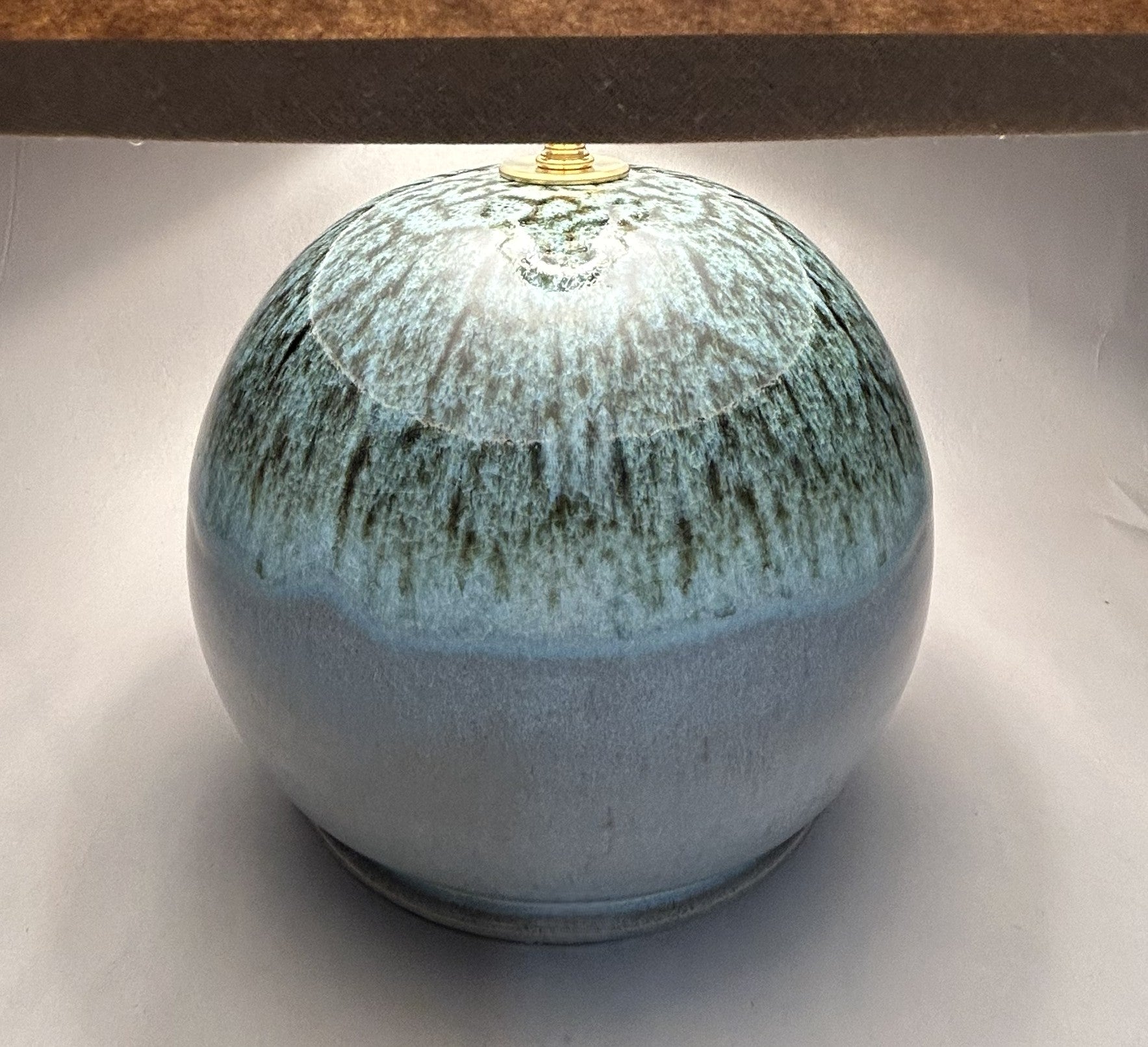 Handmade Pottery Lamp with Natural Ash Glaze – Unique Ceramic